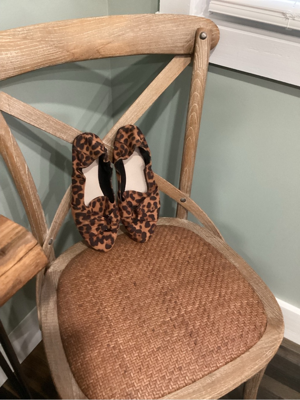 Leopard Print Ballet Flats in Brown - Women’s Slip-On Loafers - Size 8